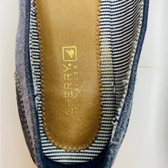 Sperry Top-Sider Women's Harper Oxford Cloth Wedge Pump Navy/midnight size 8 - Picture 5 of 10